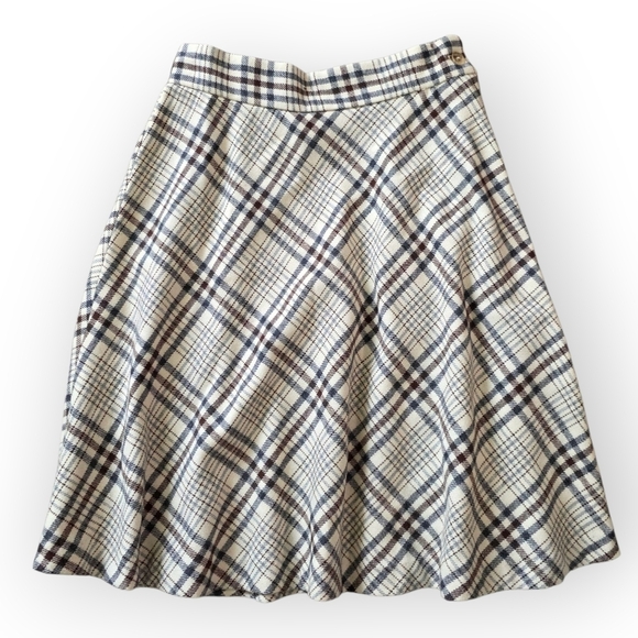 Patty Woodward Dresses & Skirts - Vintage 50s/60s Patty Woodward A-line Plaid Wool Skirt, Size 7/8